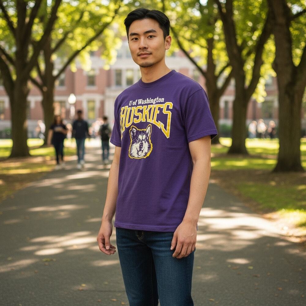 Vintage UW Washington Huskies T-shirt 
Size Large